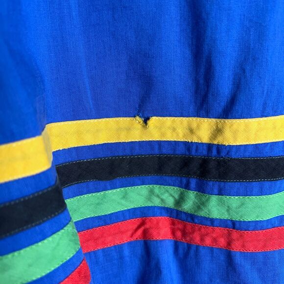 Vintage Mexican Hand Made Apron Appliqué Embroidered Hand Stitched - Picture 3 of 6